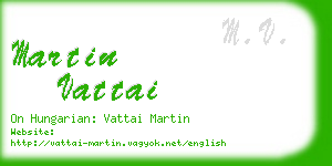 martin vattai business card